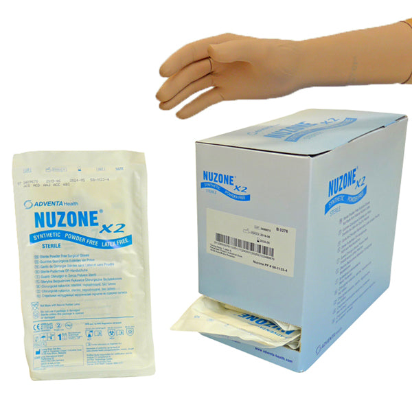 Guante estéril sintético Libre de látex Nuzone