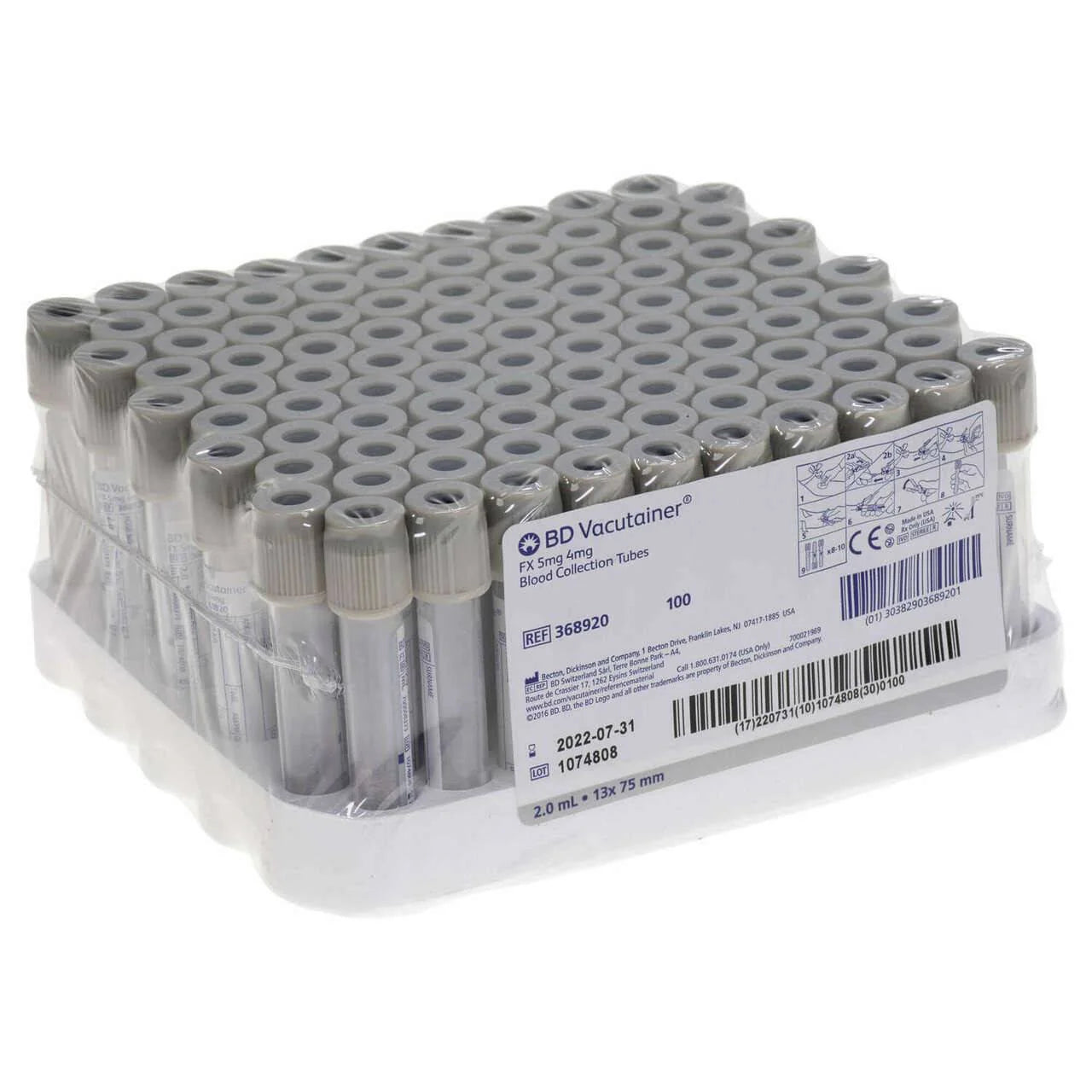 Tubo Examen Tapa Gris