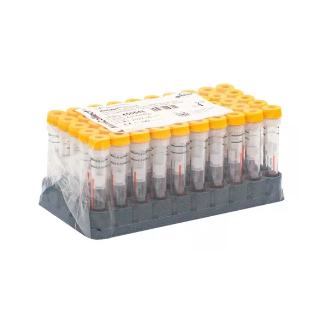 Tubo Minicollect Tapa Amarilla 1ML con Gel