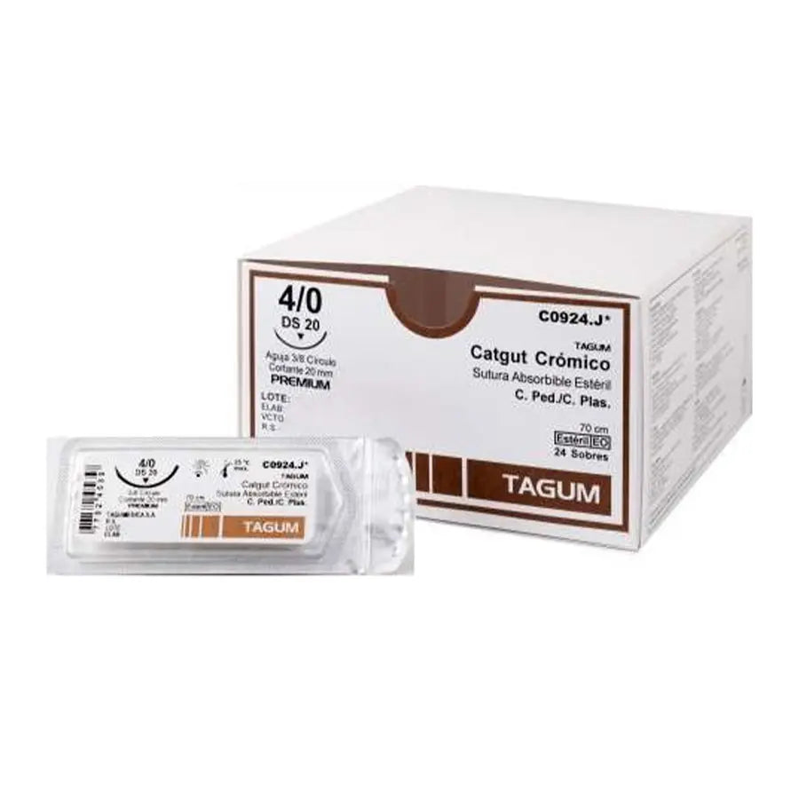 Sutura Catgut Cromada - Caja 24UN