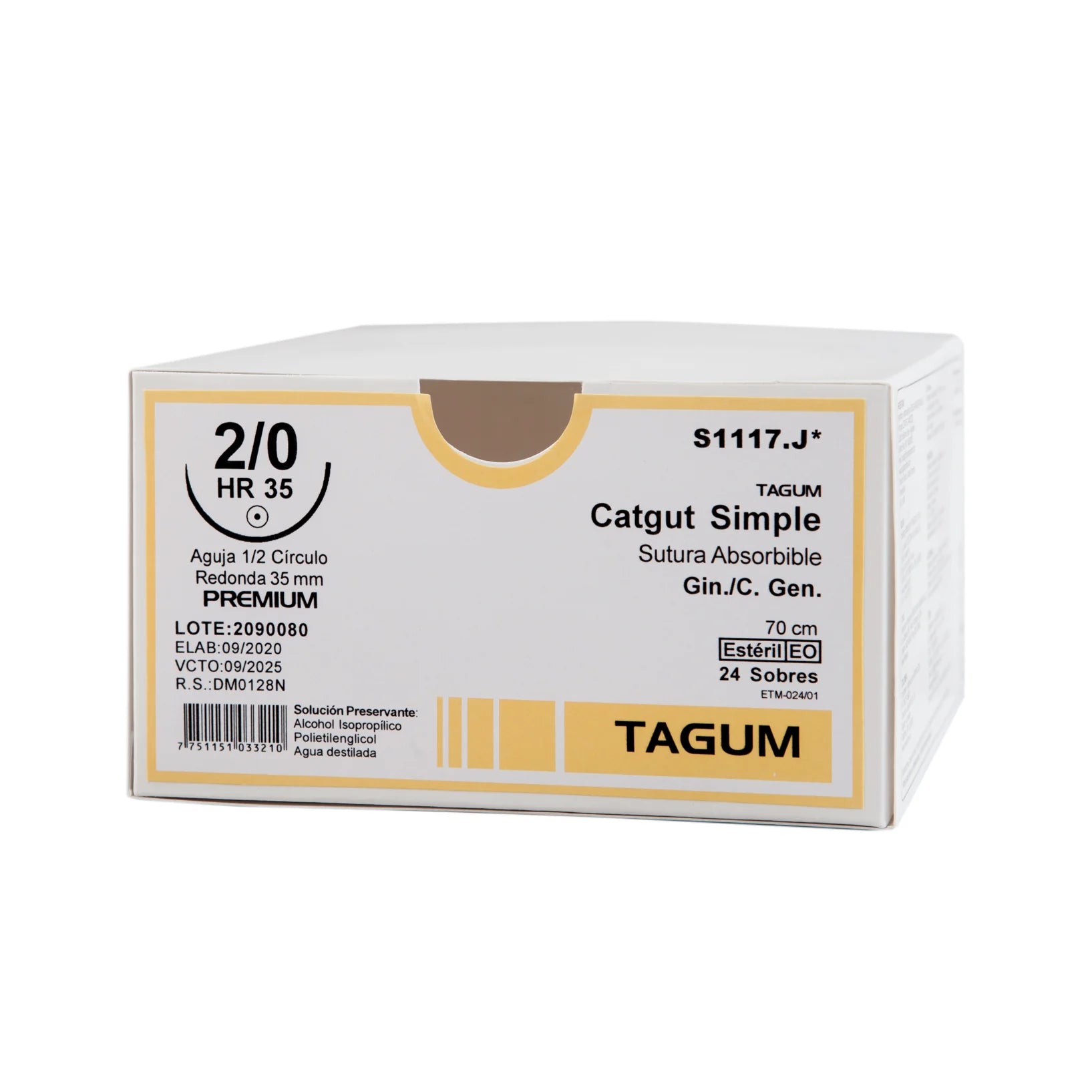 Sutura Catgut Simple - Caja 24UN