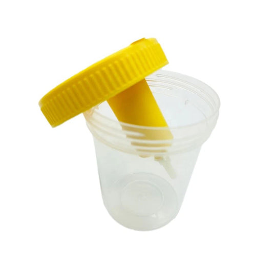 Frasco Tapa Amarilla con Dispositivo de Transferencia para Tubo al Vacío 100ml
