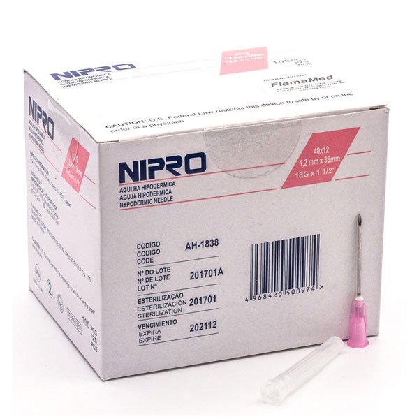Aguja Hipodérmica Nipro - Caja 100 UN