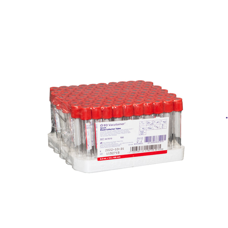 Tubo Examen de Sangre Rojo 6ml